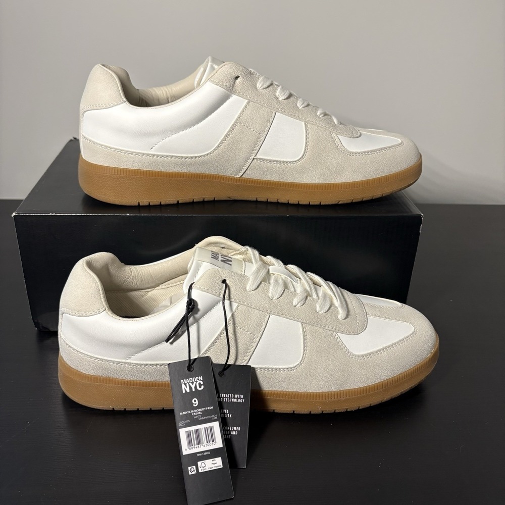 Madden NYC White& beige Mens Shoes SIZE 9 NWT And Box - Picture 2 of 6